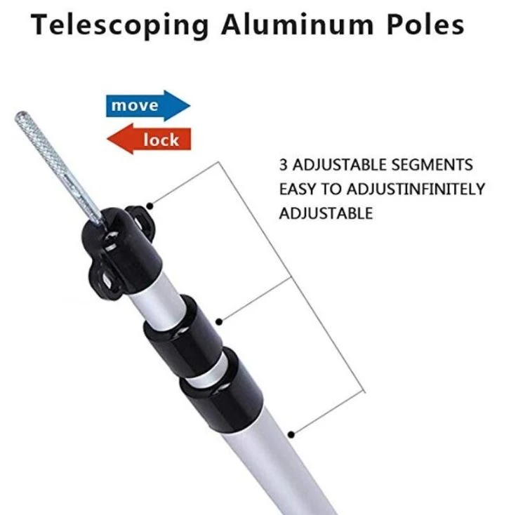 Adjustable Aluminum Tube Telescopic Tent PoleTarp PoleTent Pole (1)