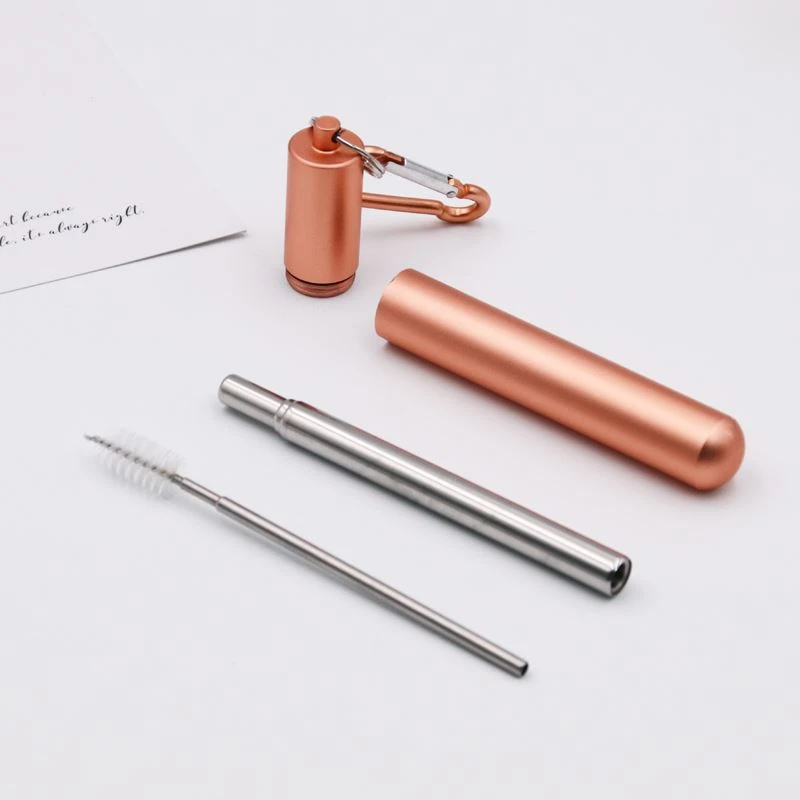 Eco Friendly Portable telescopic Drinking Straws  (2)