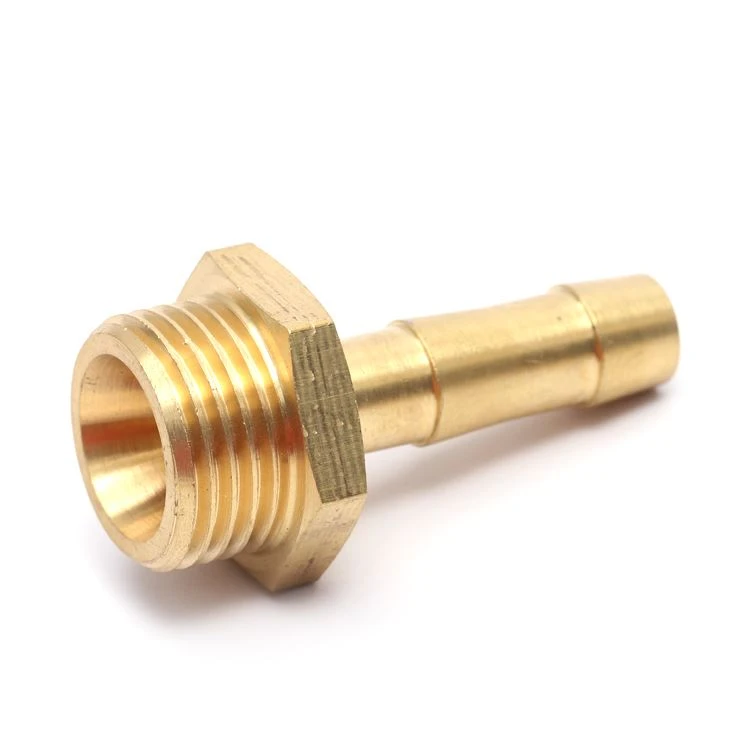 Quick Connector Brass Hexagonal Hose Barb Nozzle Fitting With Male Thread Adapter4