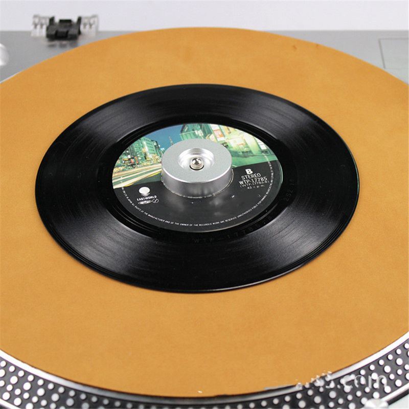 Record Turntable Adapter 45 RPM Aluminum Silver for 7 Vinyl Technics1