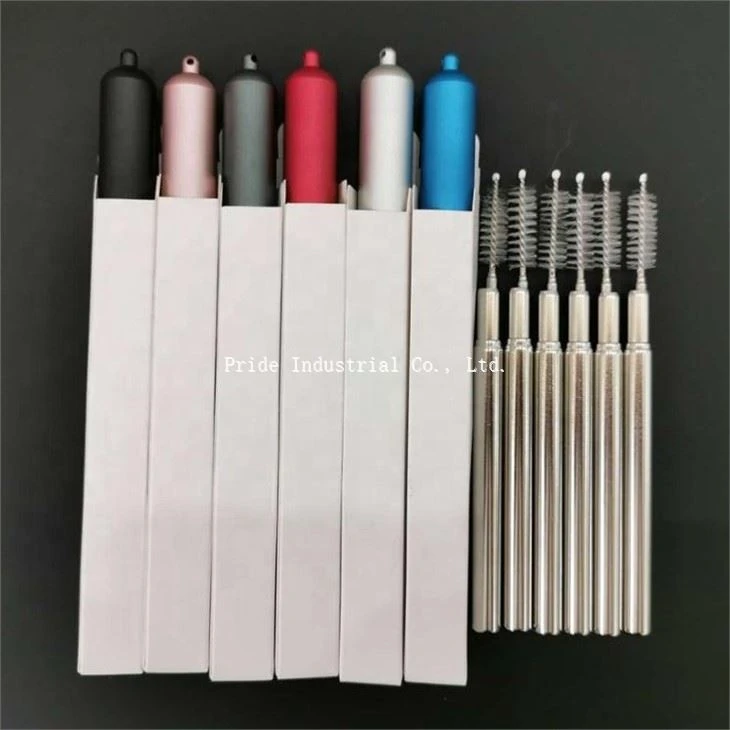 Adjustable 304 Stainless Steel Reusable Bar Drinking Telescopic Straw
