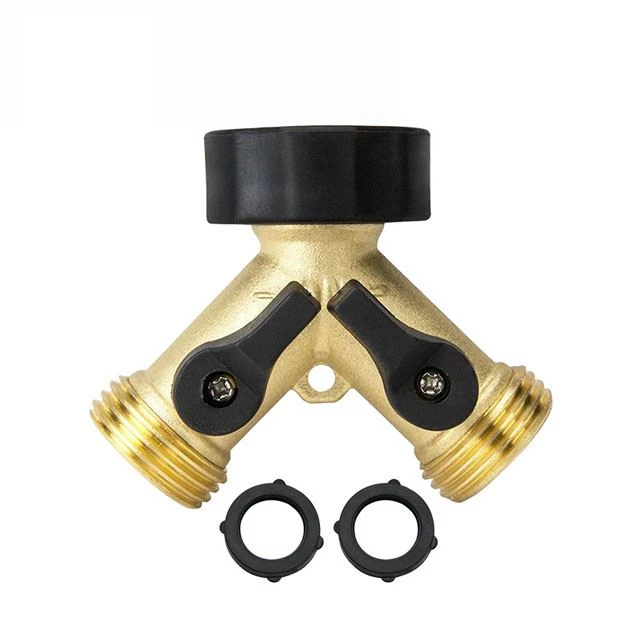 Brass Garden Hose Splitter Tap Connector Hose Connector