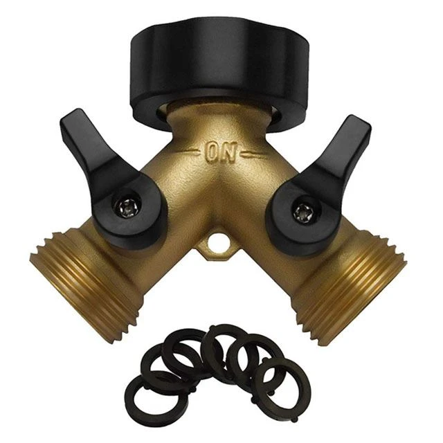 Brass Garden Hose Splitter Tap Connector Hose Connector