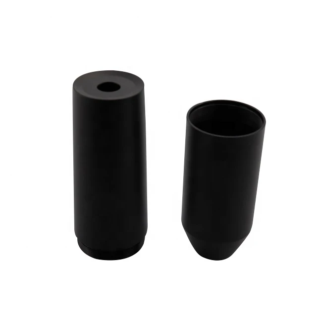 CNC Turning Aluminum Black Anodized Suppressor Tactical Flashlight Parts
