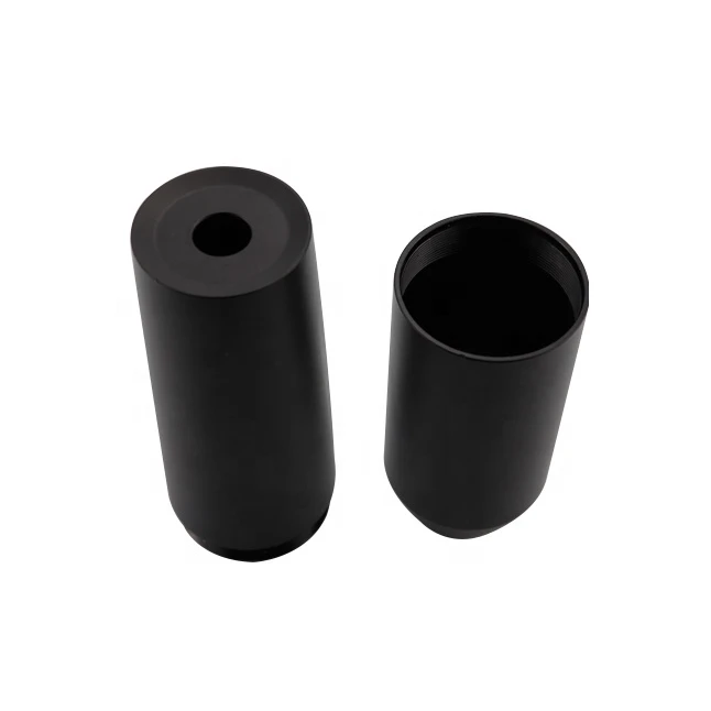 CNC Turning Aluminum Black Anodized Suppressor Tactical Flashlight Parts