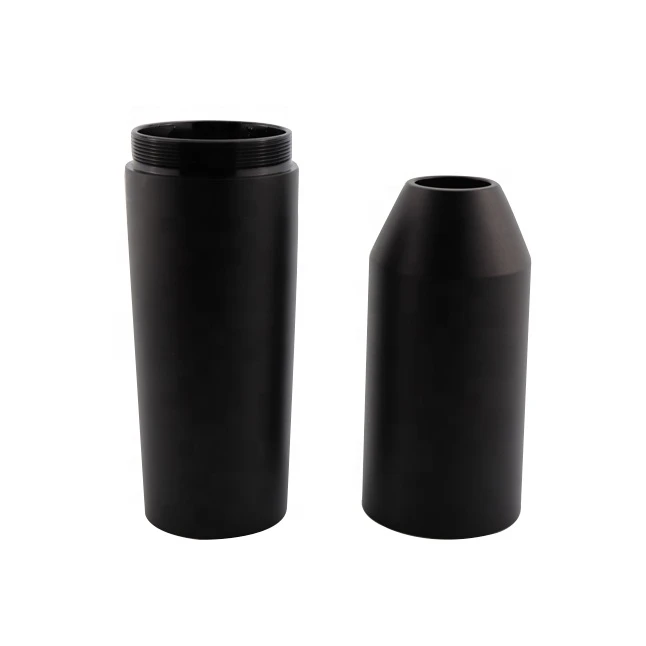CNC Turning Aluminum Black Anodized Suppressor Tactical Flashlight Parts