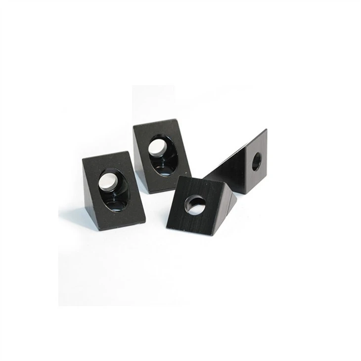 OEM Black Angle Aluminum Corner Connector For 20mm Extrusion