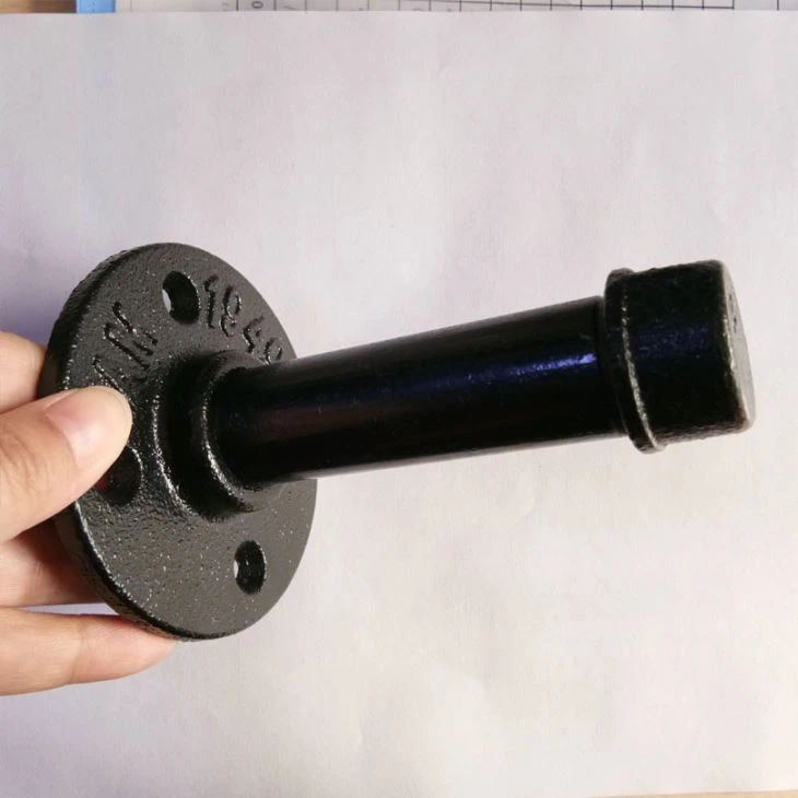 Pipe Decor Industrial Shelf Brackets With Flange Fittings And Pipe Cap