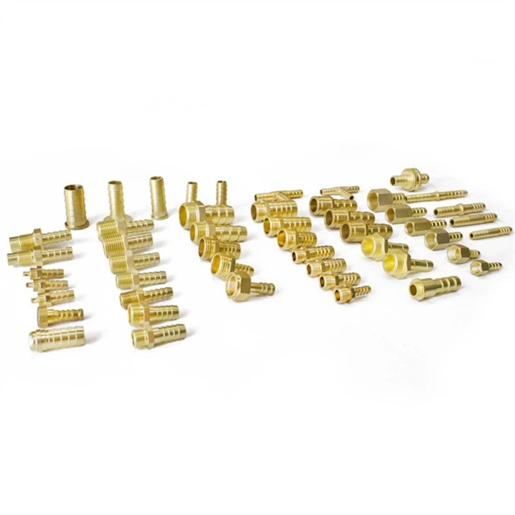Quick Connector Brass Hexagonal Hose Barb Nozzle Fitting With Male Thread Adapter