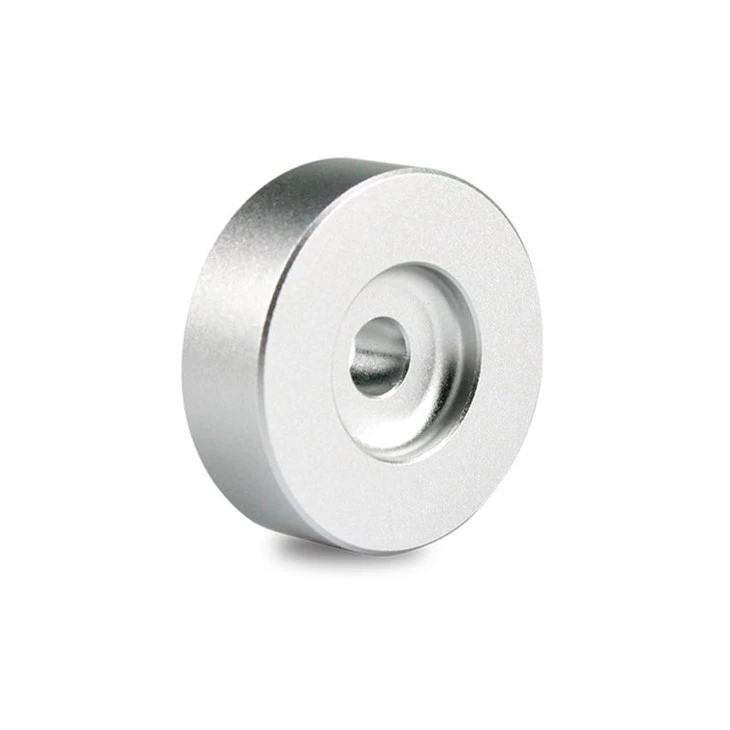 Record Turntable Adapter 45 RPM Aluminum Silver For 7 Vinyl Technics