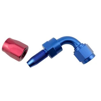90 Degree Aluminium Reusable Hose End For Oil Fuel AN6 Swivel Fitting