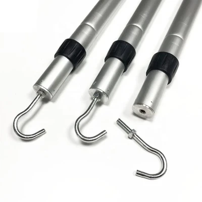 Aluminum Telescopic Pole With Hooks For Opening Roof Window