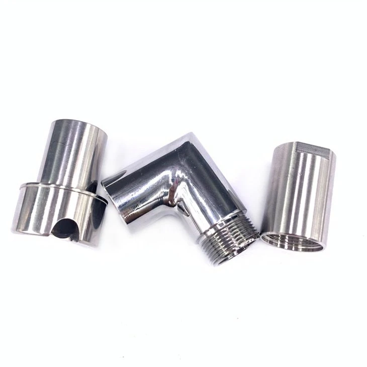 Silver Round Stainless Steel Elbow