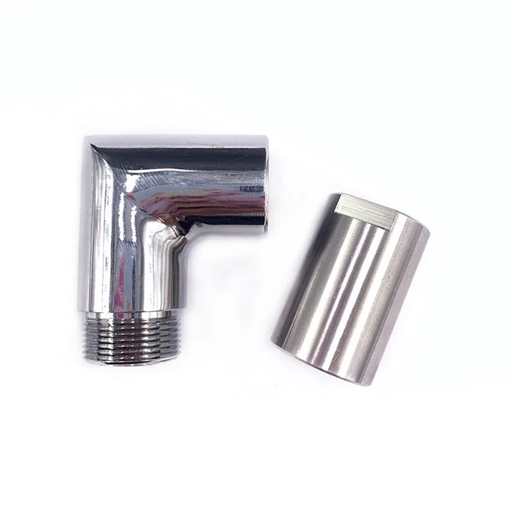 Silver Round Stainless Steel Elbow