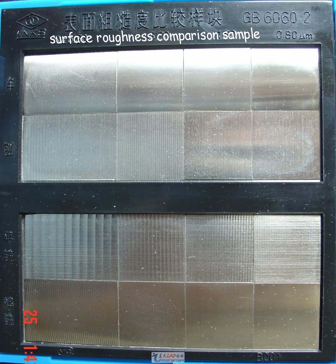 Surface roughness comparison sample