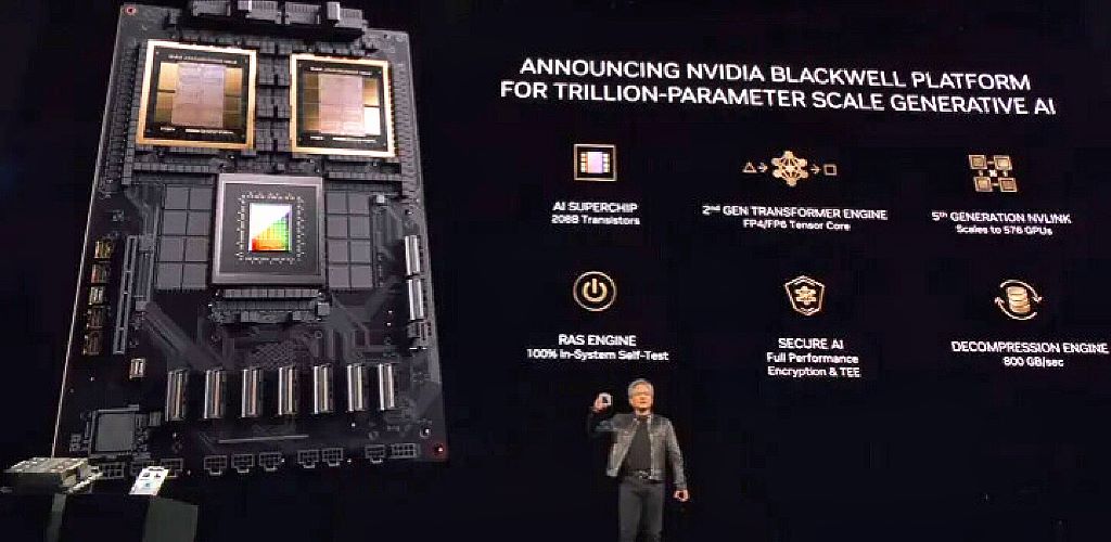 ANNOUNCING NVIDIA BLACKWELLPLATFORM FOR TRILLION-PARAMETER SCALE GENERATIE AI